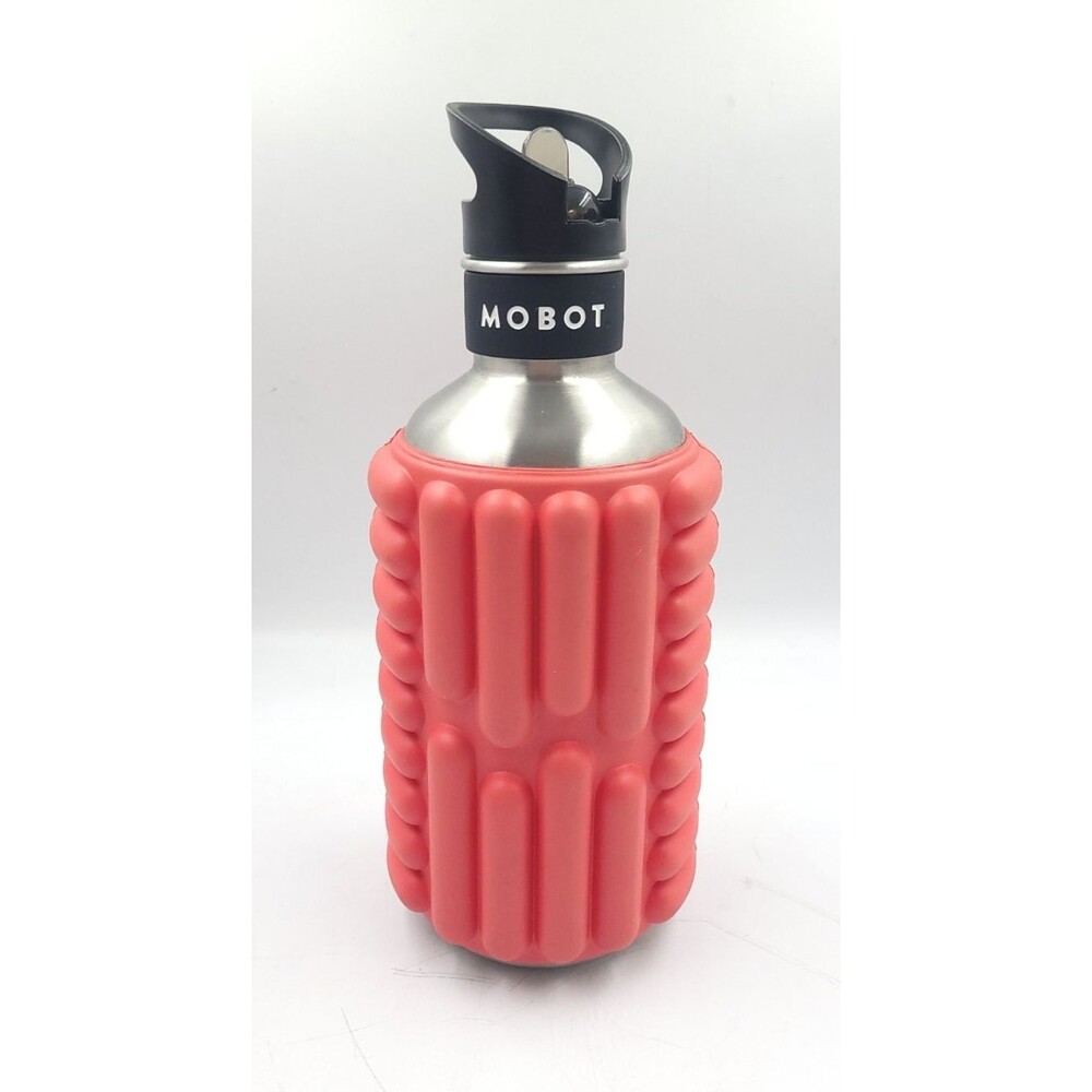 Mobot RED 40 oz./1.2 L, Big Bertha Stainless Steel Water Bottle/Foam Roller